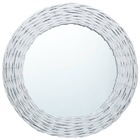 Miroir blanc 60 cm osier