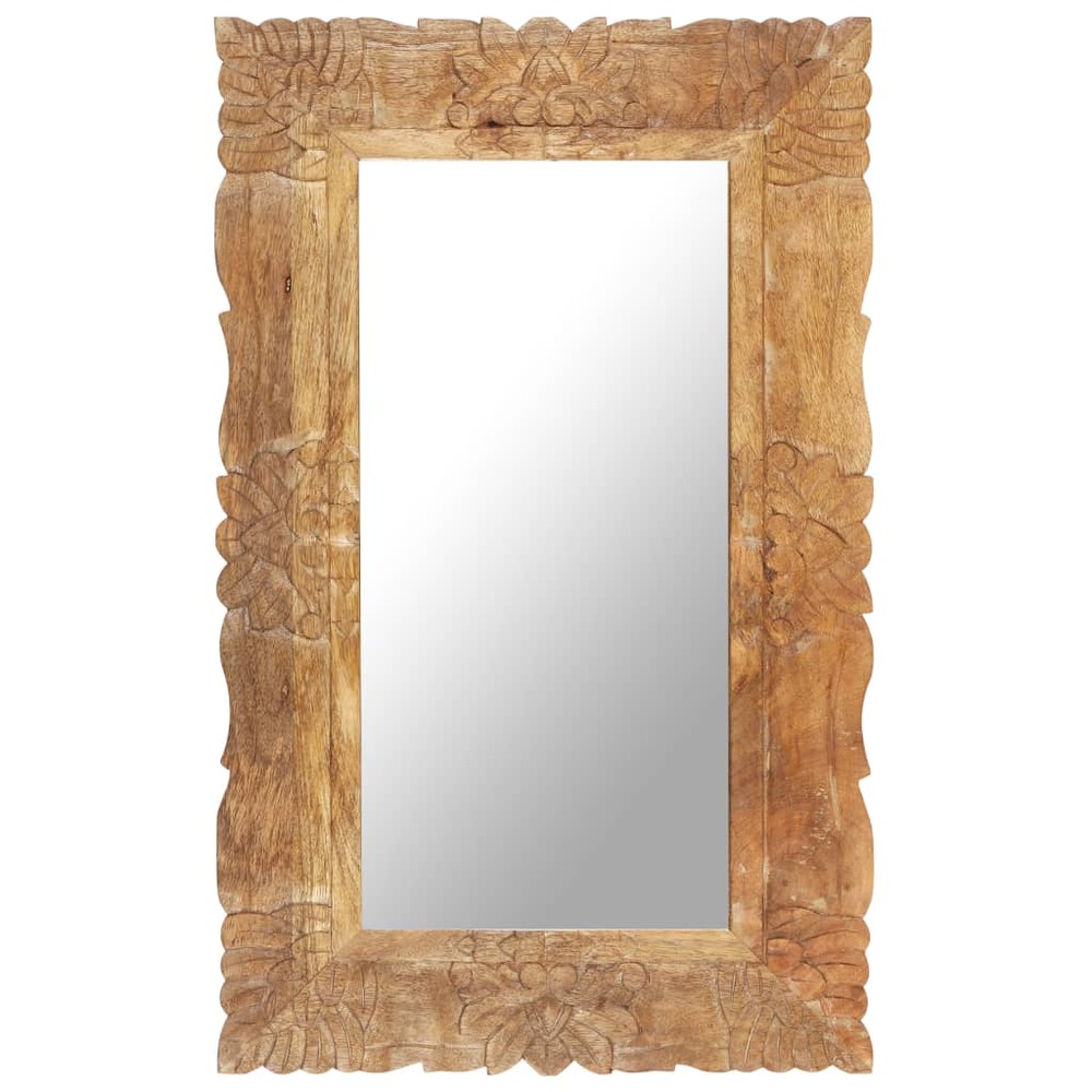 Miroir 80x50 cm bois de manguier massif