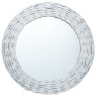 Miroir blanc 70 cm osier