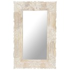 Miroir blanc 80x50 cm bois de manguier massif