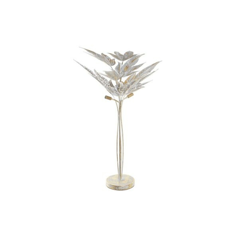 Lampadaire  gris métal tropical feuille d'une plante (51 x 51 x 87 cm)