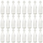 24 pcs bouteilles en verre avec bouchon clipsable 1 l