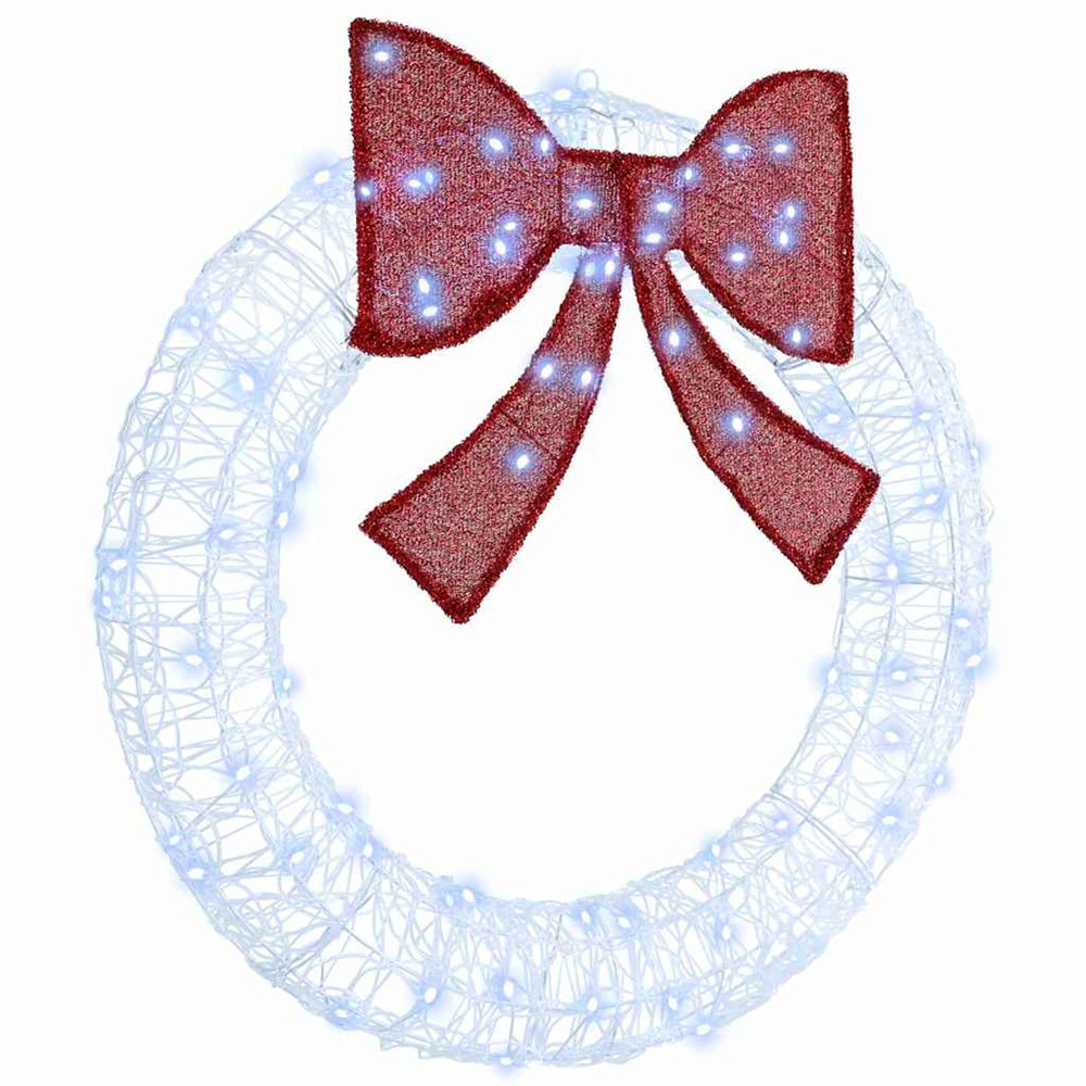 Couronne avec 80 led blanc froid 92 x 9.5 x 92 cm acrylique