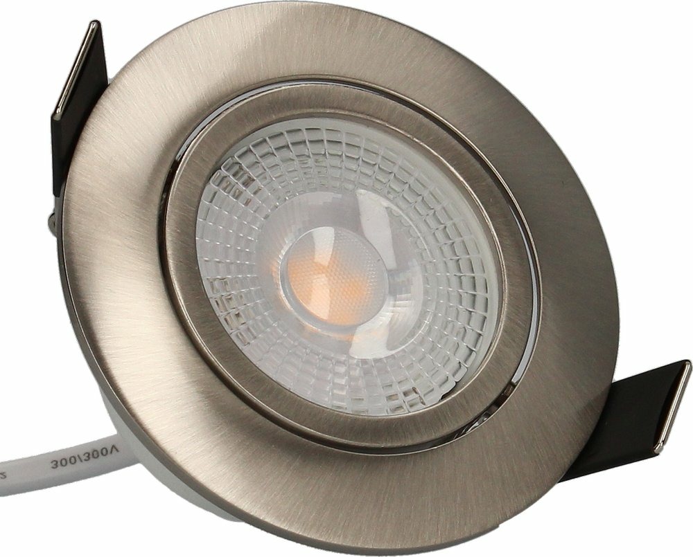 Lot 3 spots acier encastrables orientables ruby module gradable 5w 400lm blanc chaud