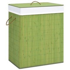 Panier à linge bambou vert 100 l