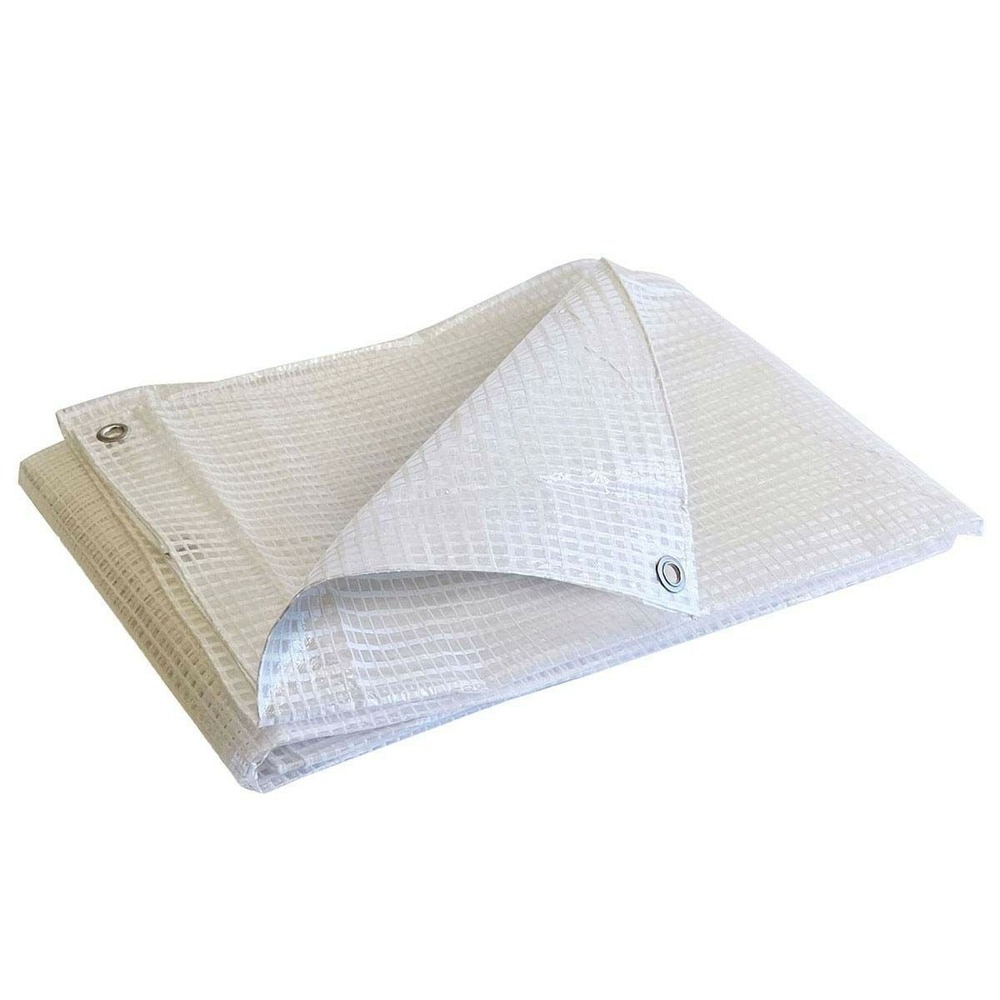 Bâche de protection tecplast tr170mu 4x10 m - transparente armée - haute qualité