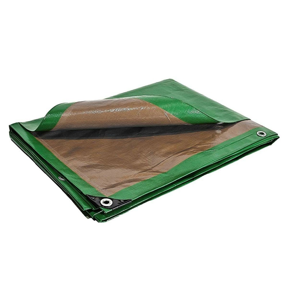 Bâche bois étanche 8x12 m - tecplast 250bo - verte et marron - haute performance