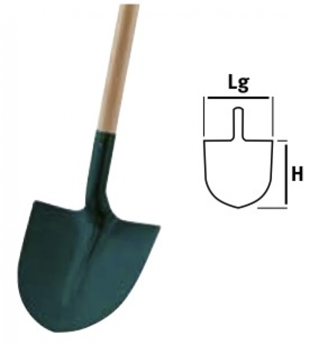 Pelle ronde tôle 25cm sans manche