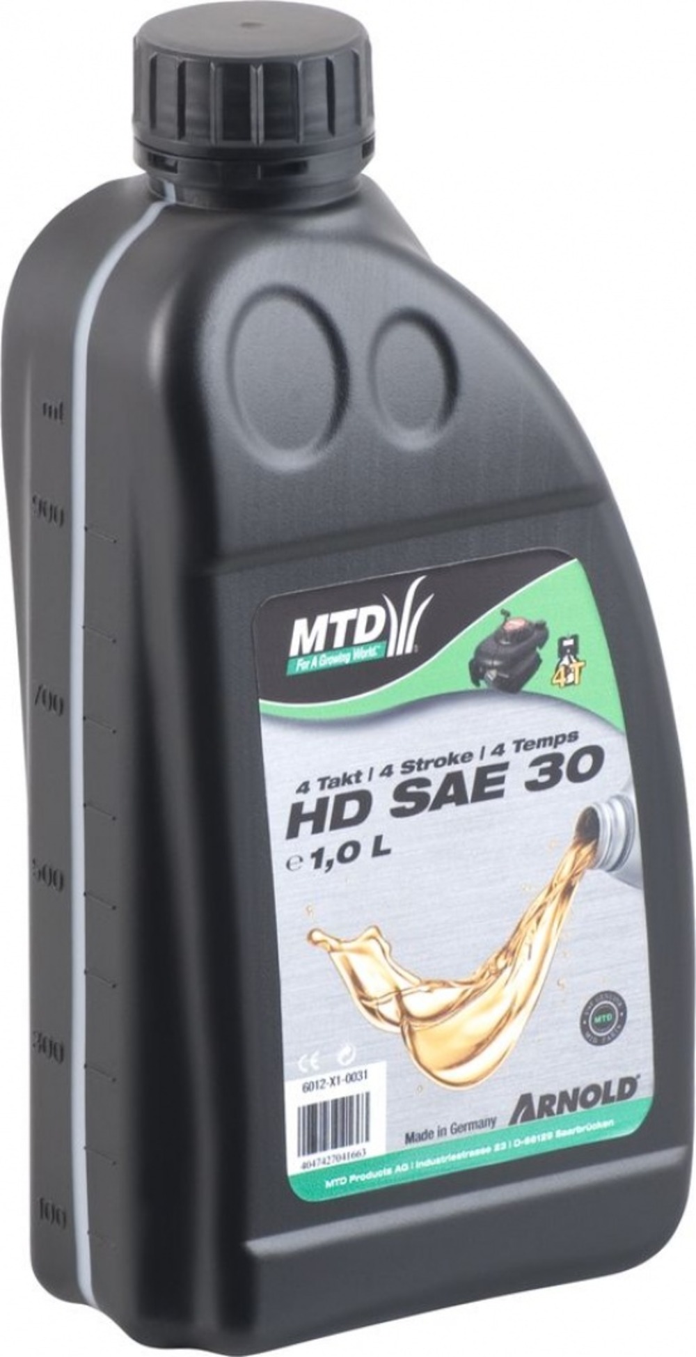 Huile moteur monograde sae 30 hd pour les moteurs 4 temps des petites machines - 1 l