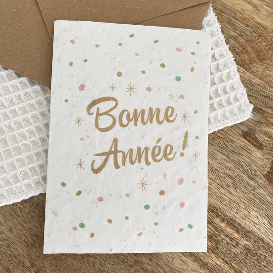 Carte ensemencée à planter - bonne année
