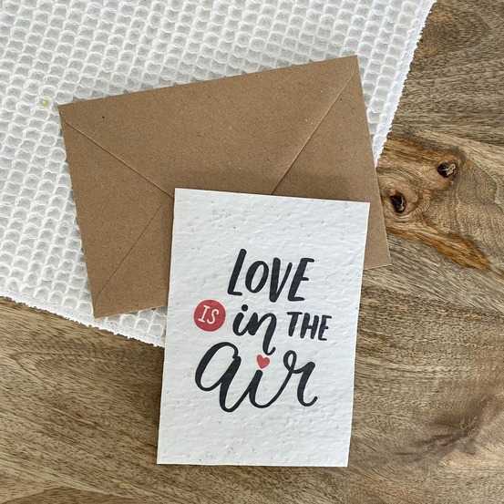 Carte ensemencée à planter - love