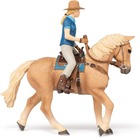 Figurine cheval western et sa cavalière