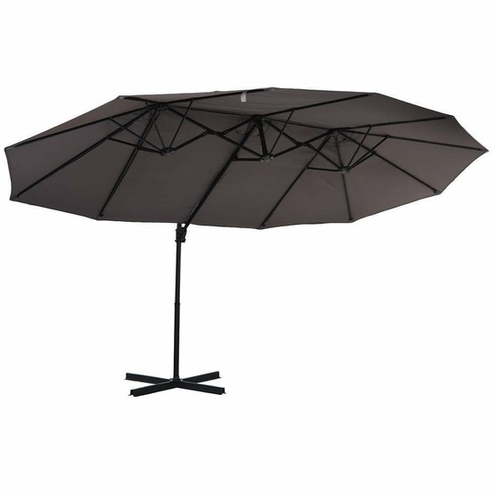 Parasol déporté grande taille inclinable aâŠ