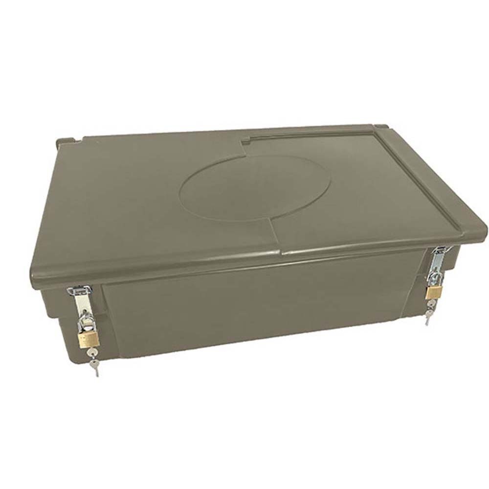 Coffre de jardin 100l avec grenouillères et cadenas