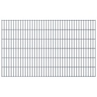 Panneaux de clôture de jardin 2d 2,008x1,23 m 4 m total gris