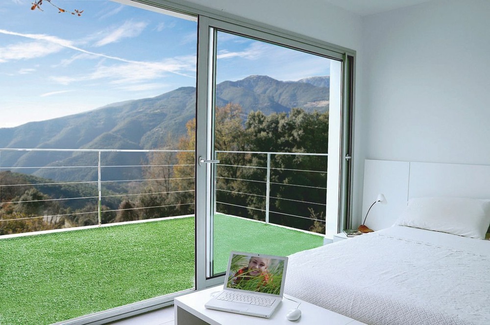 Gazon synthétique 1 x 5 m pour terrasse ou balcon 