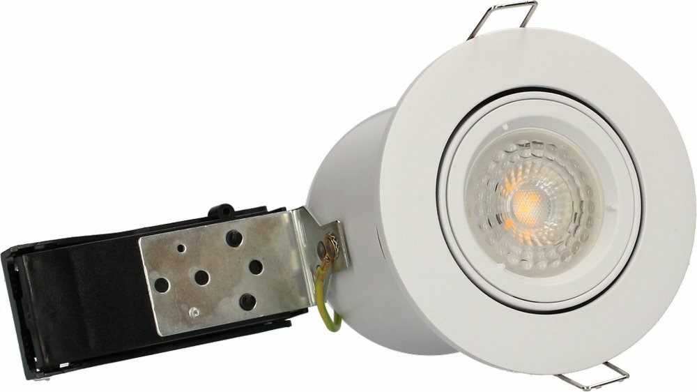 Spot encastre blanc orientable birdy, bbc, gu10, 5w, 3000k, 380lm