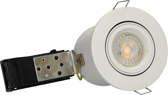 Spot encastre blanc orientable birdy, bbc, gu10, 5w, 3000k, 380lm