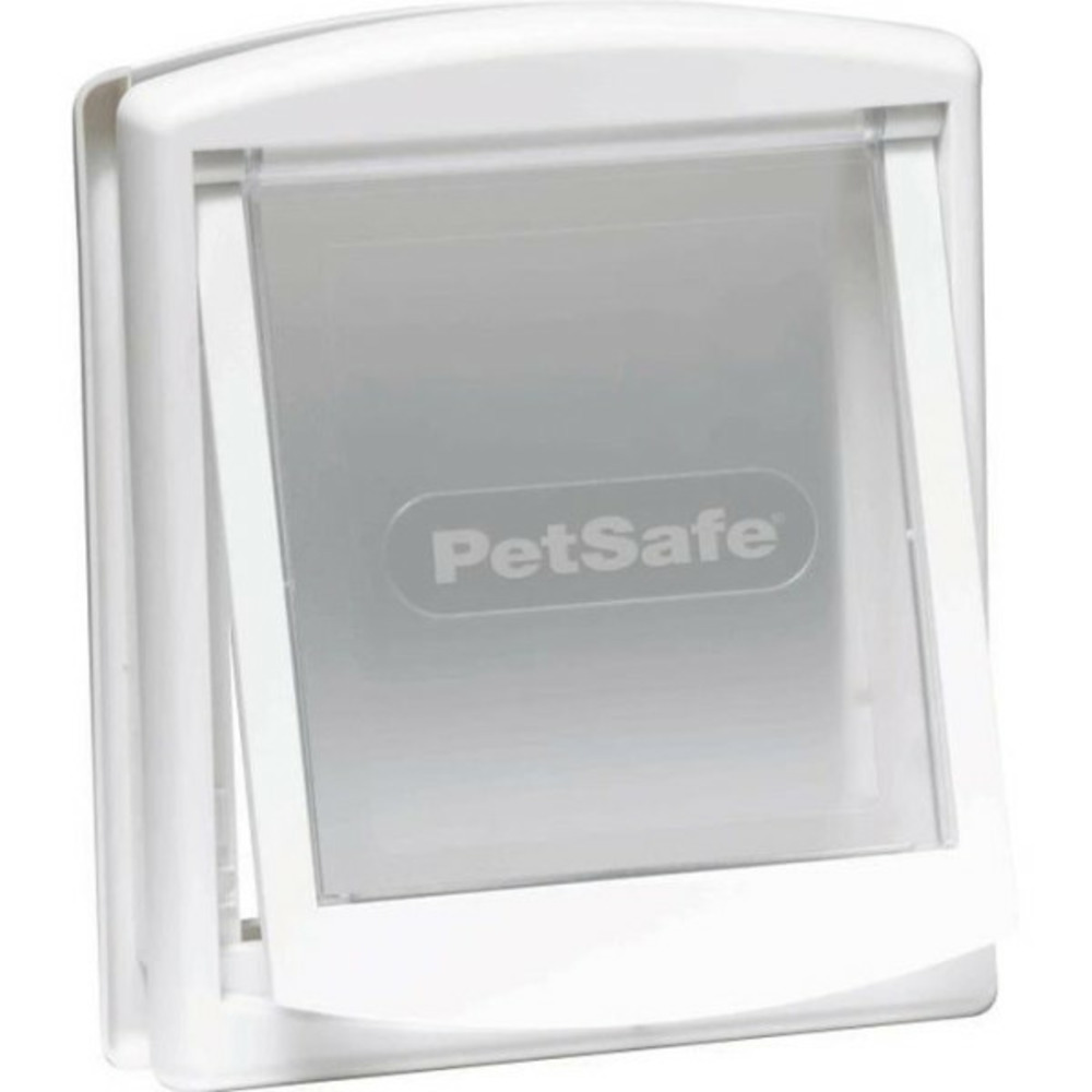 Porte a 2 voies pour chiens 715 petit blanc chatiere pour chiens 411395