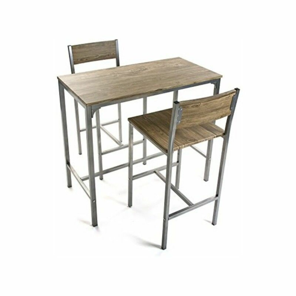 Ensemble table + 2 chaises versa bois mdf (45 x 87 x 89 cm)