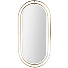 Miroir ovale en métal doré 90 x 42,5 x 1,2 cm