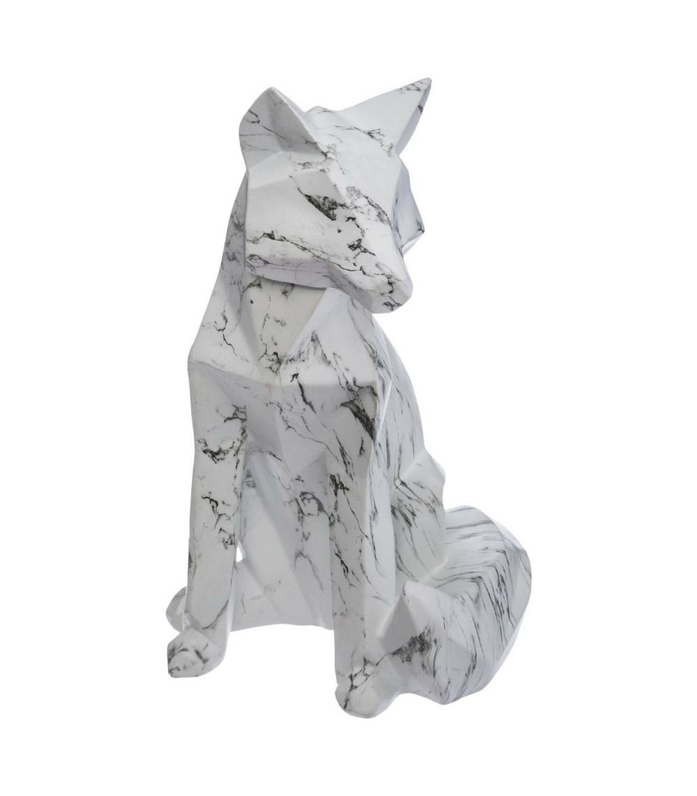 Objet décoratif renard origami en résine h 25 cm