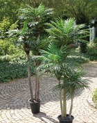 Palmier phoenix artificiel 3 troncs en pot h 180 cm - dimhaut: h 180 cm