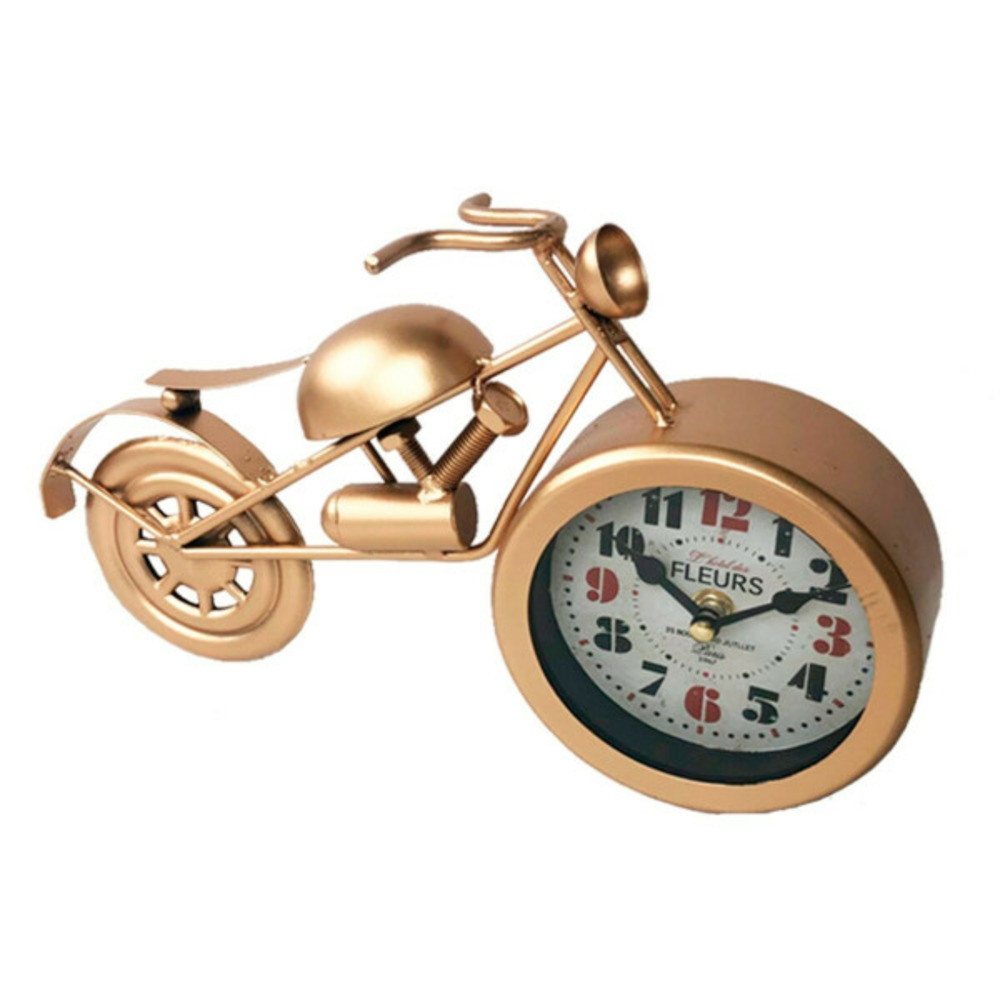 Horloge de table versa moto blanc métal (5,5 x 17 x 31 cm) - Conforama
