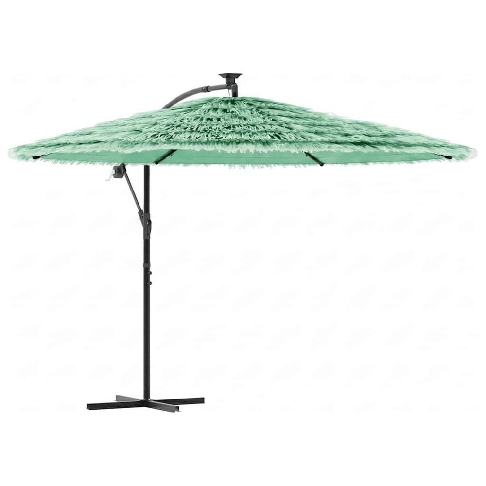 Parasol de jardin avec mât en acier vert 269x269x235 cm