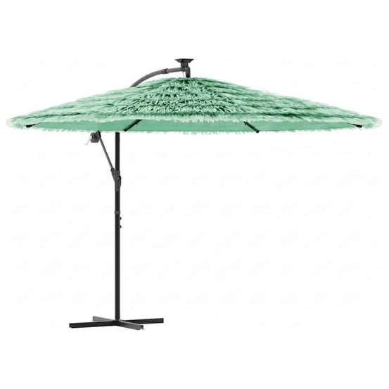 Parasol de jardin avec mât en acier vert 269x269x235 cm