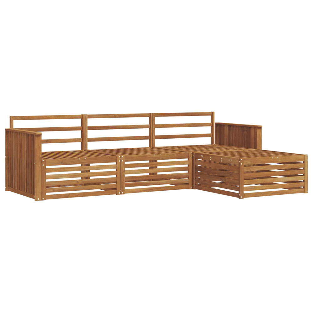 Ensemble de canapés d'extérieur 4 pcs naturel