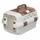 Caisse de transport & laisses, poignée, ventilation, pour chat, chien, rongeur - pet drive carrier - pdpc-500, blanc