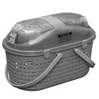 Panier transport / caisse, ventilation optimale, , pour chat, chien, rongeur - mesh pet carry - mpc-450, gris