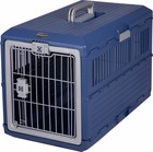 Caisse de transport / cage, poignée, ventilation optimale, pour chat & chien max 20 kg - pet carry - fc-670, bleu