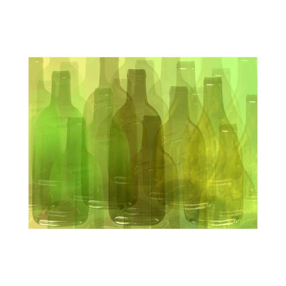 Papier peint - bouteilles vertes 400x309 cm