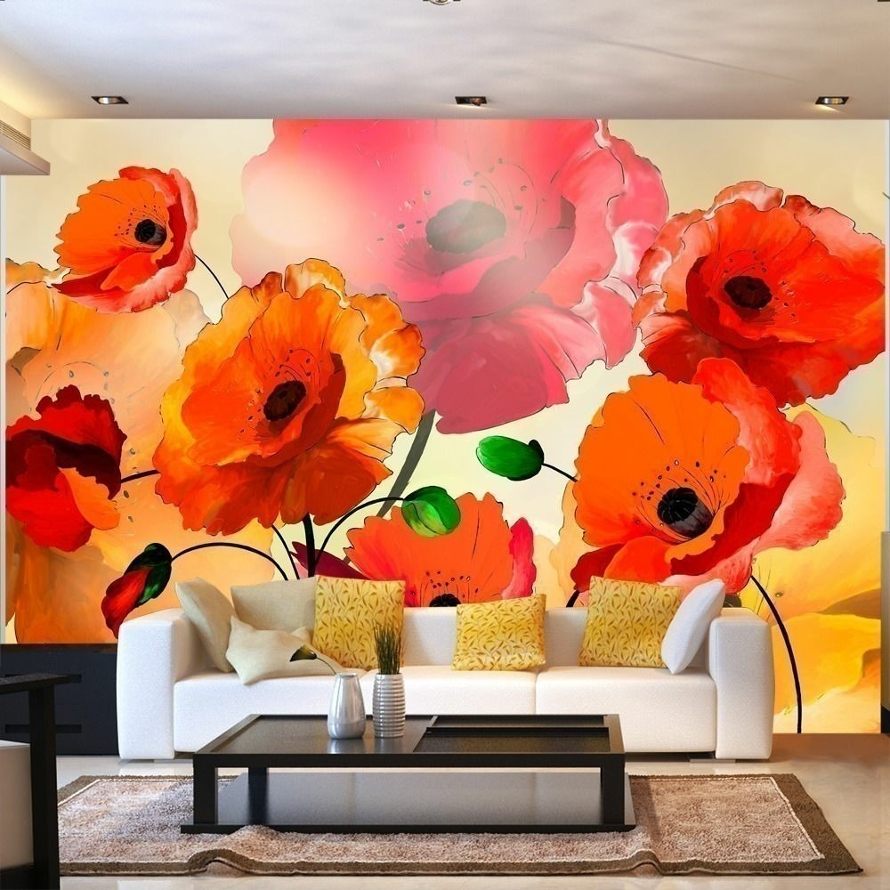 Papier peint - velvet poppies 250x175 cm