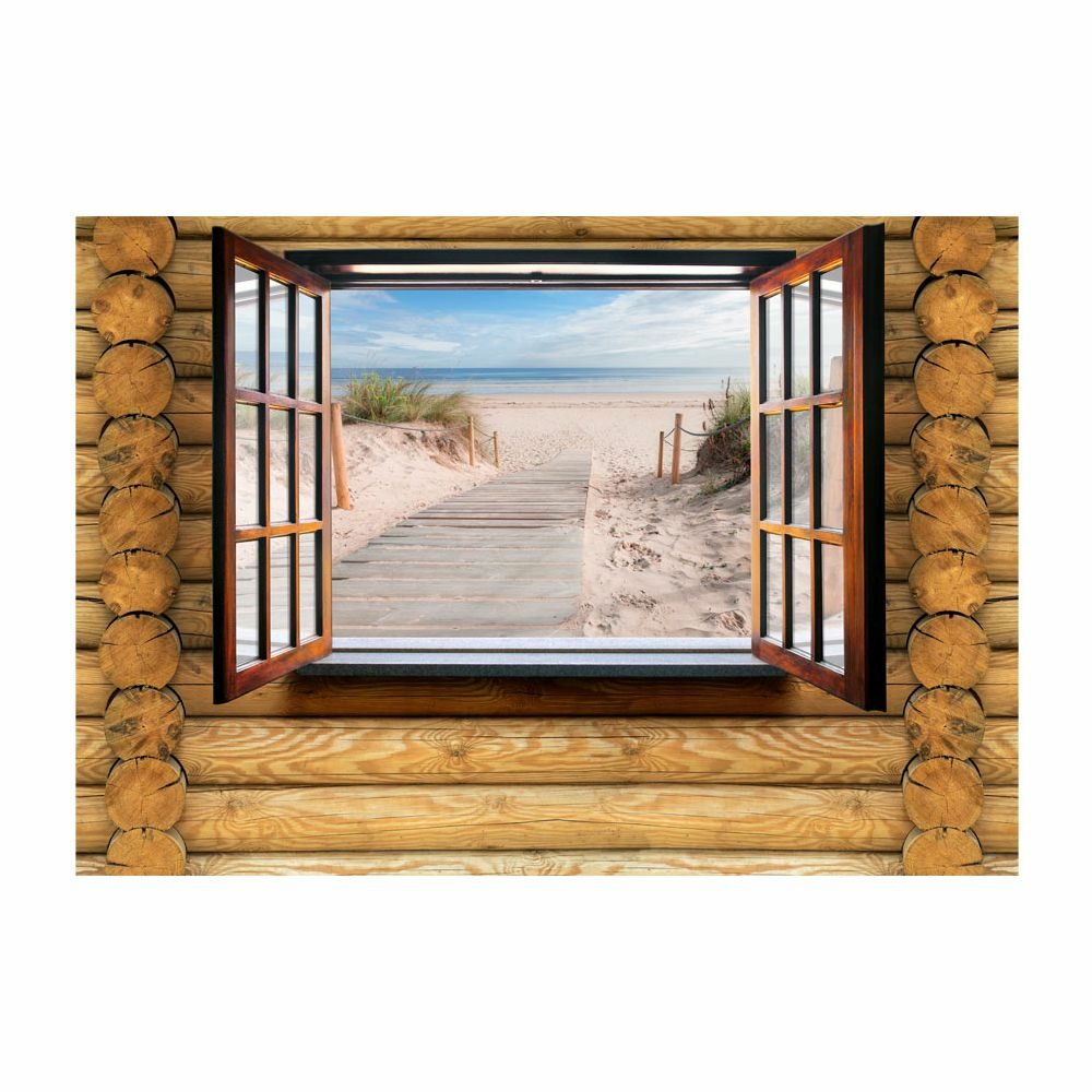 Papier peint - beach outside the window 200x140 cm