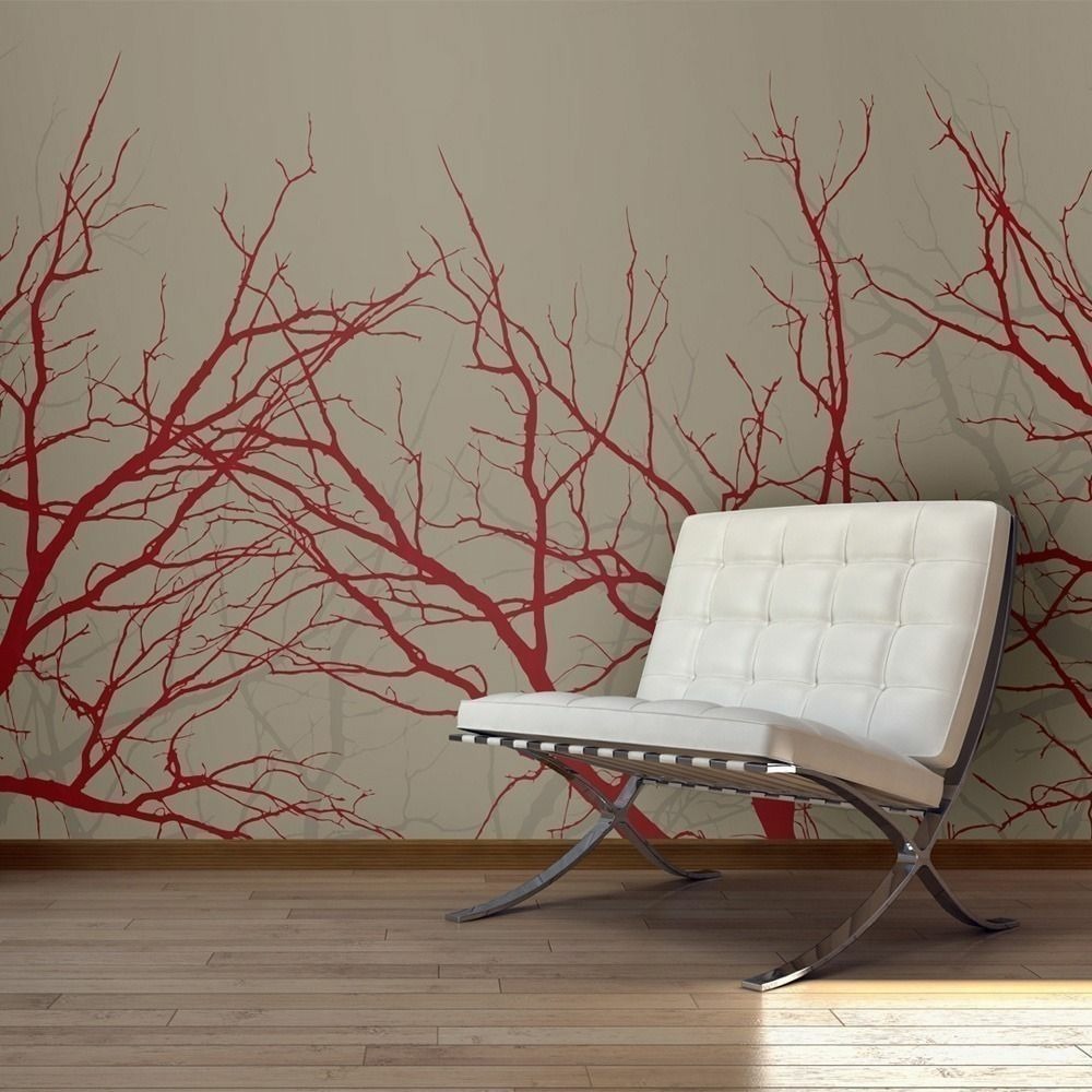 Papier peint - red-hot branches 200x154 cm