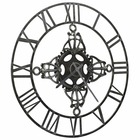 Horloge murale argenté 78 cm métal