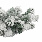 Guirlande de noël avec neige floquée vert 10 m pvc