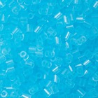 Sachet 1000 perles plastique midi bleu transparent
