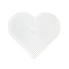 Plaque grand cœur perles plastique midi