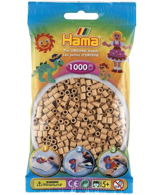 Sachet 1000 perles plastique midi café frappé