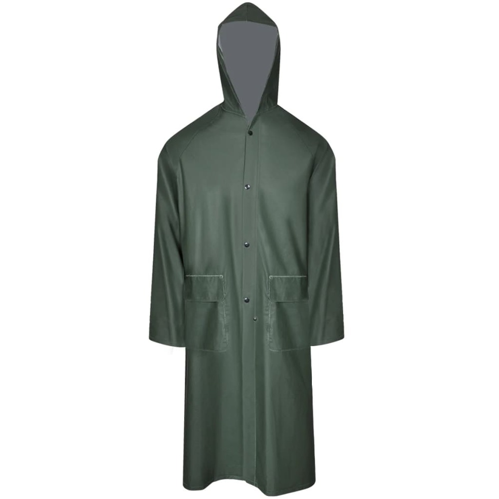 Imperméable robuste avec capuchon vert xl