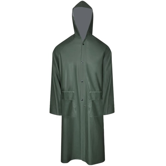 Imperméable robuste avec capuchon vert xl