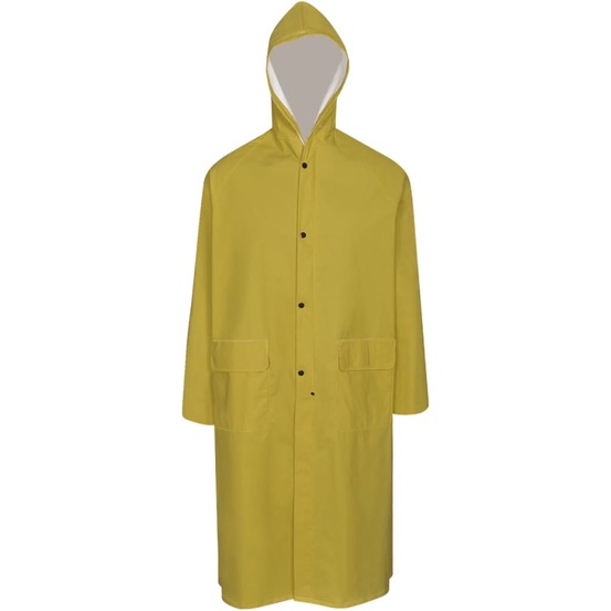 Imperméable robuste avec capuchon jaune xxl