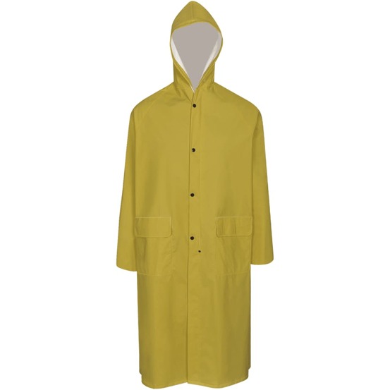 Imperméable robuste avec capuchon jaune xl