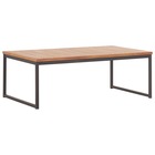 Table basse 100x60x36 cm bois d'acacia solide et acier