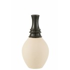 Vase avec col en céramique noir et beige 21x21x42cm