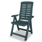 Chaise inclinable de jardin plastique vert